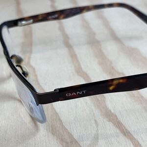 Gant G 507 SGUN Eyeglasses Gunmetal Semi Rimless Tortoise Rectangular 52-18-135